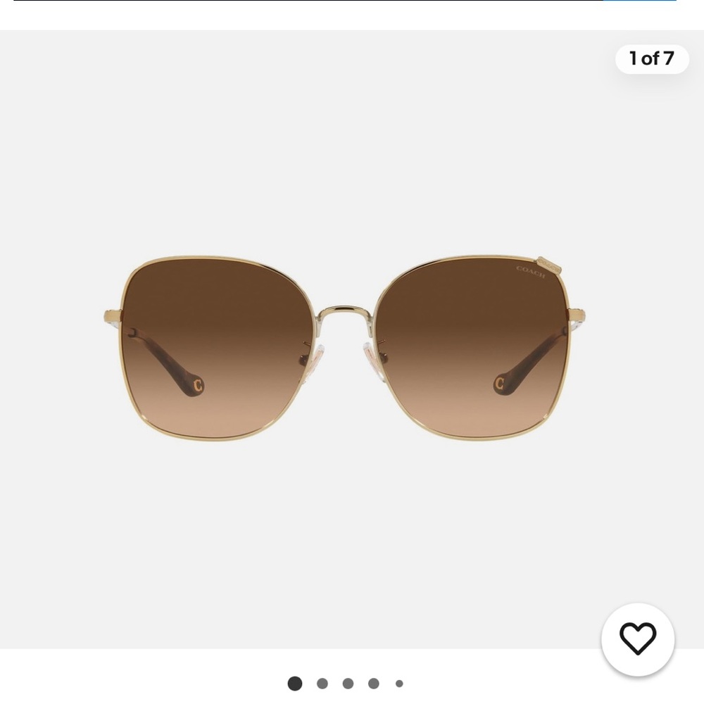 Coach Shiny Light Gold Brown Gradient Sunglasses